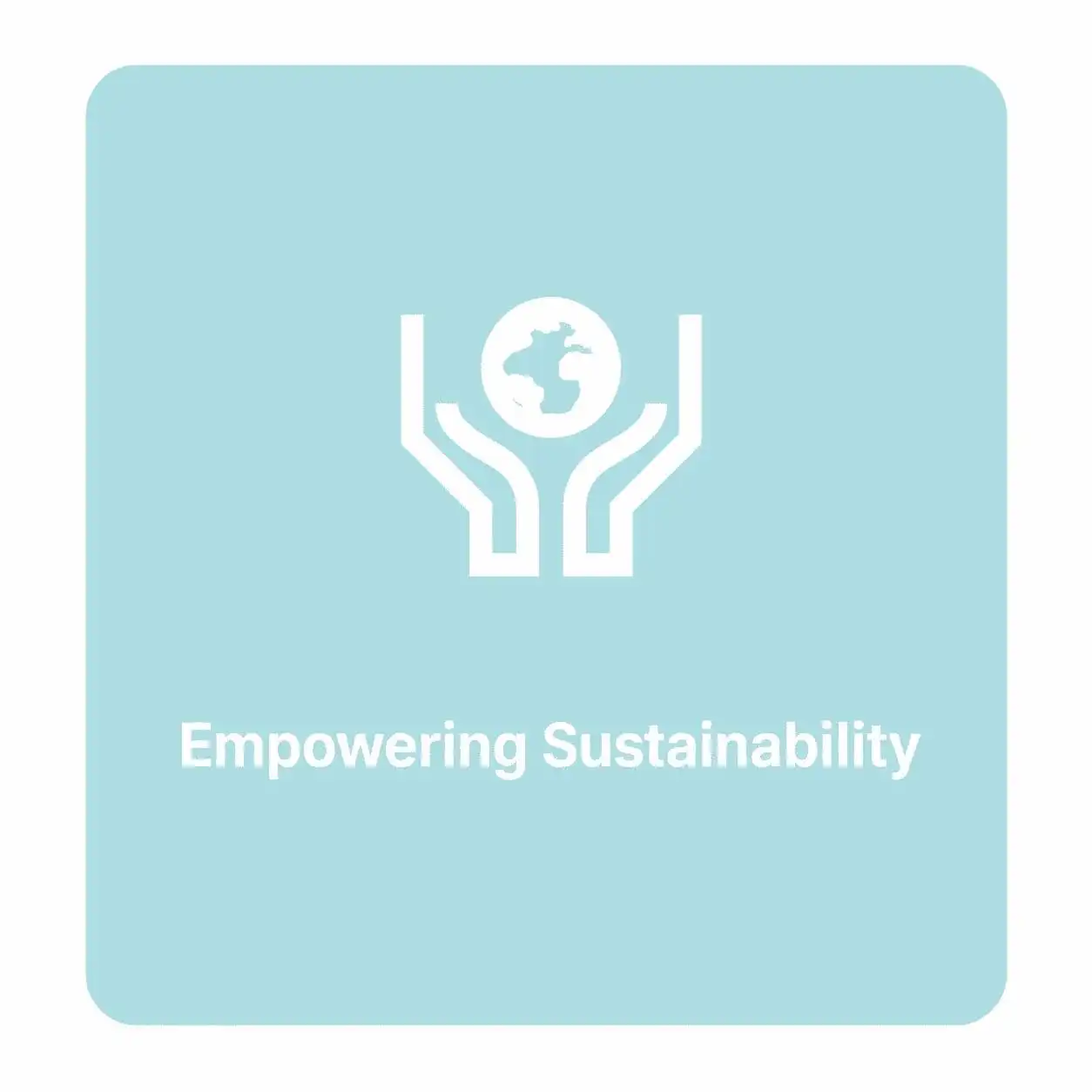 Empowering sustainability icon illustration